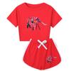 Set Pigiama a Maniche Corte con Pantaloncini Stampa Demon Hunters Kpop per Bambino in Misto Poliestere Cotone per Pigiami di Famiglia