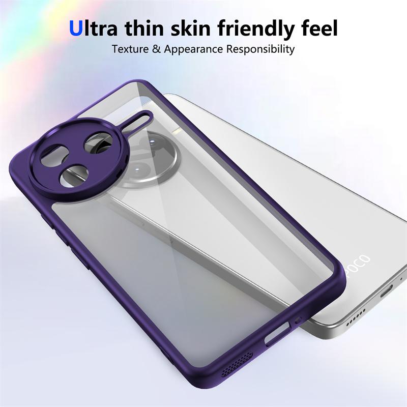 Hülle Für Xiao Poco F7 Pro Hülle Klar Stoßfest Hart PC Rückseite für Poco F7 Ultra PocoF7 Pro F7Pro Weicher Rahmen Schutzhülle