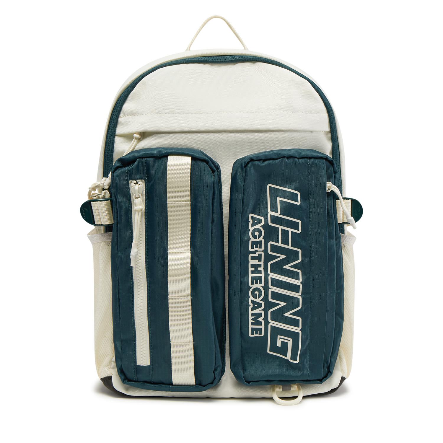 

New LiNing Polyester Backpack Unisex Ivory & Reef Green ABSV099-4 29.0*14.5*43.9CM