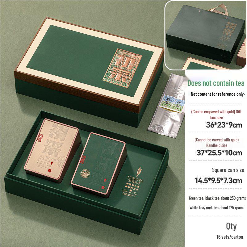 Premium Green Tea Gift Box: Xinyang Maojian, Pre-Qingming Longjing, Biluochun Packaging