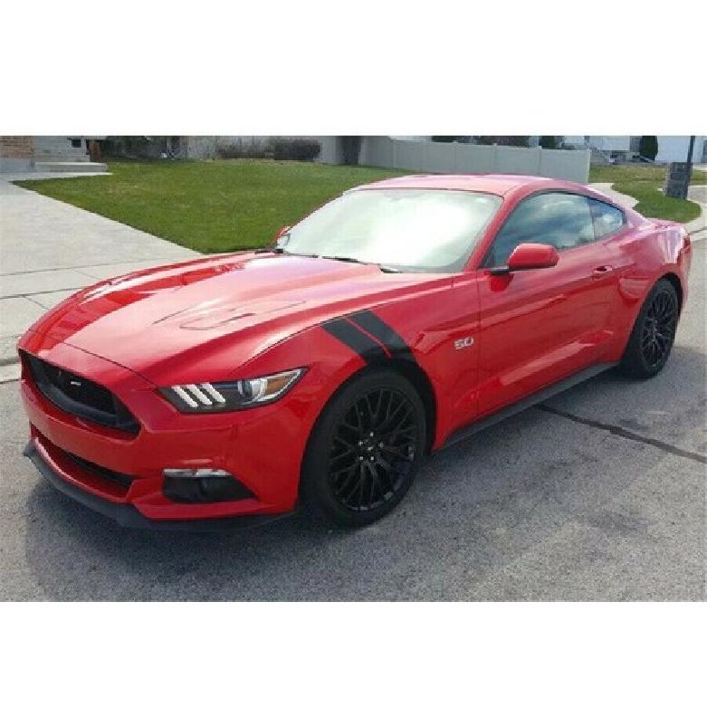 Dual Stripe Car Wheel Fender Sticker Left/R Graphic Vinyl Decal Black Universal