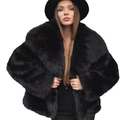 Autumn and Winter New Imitation Fox Fur Coat Lapel Short Thickened Loose Fashion Coat