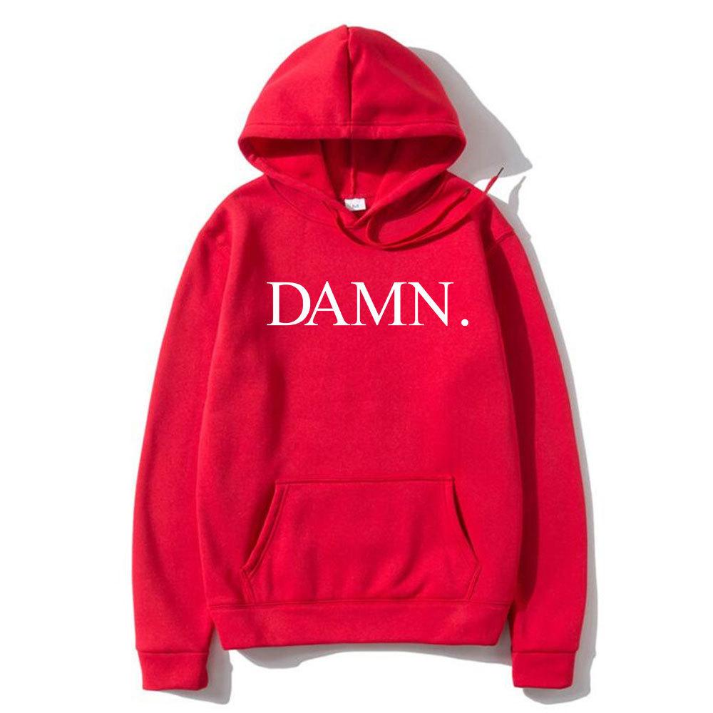 Kendrick Lamar Damn Letter Print Hoodie Herren Hip Hop