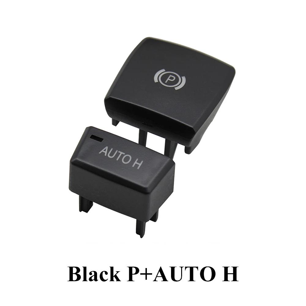 Black Red Car Electronic Handbrake Parking Brake Switch P Button Auto H Cover For BMW X5 X6 E70 E71 E72 2007-2013 61319148508