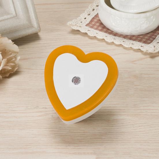 Light Sensor LED Heart Shaped US Plug-in Night Lamp for