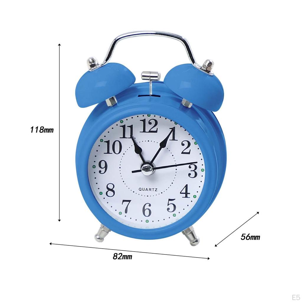 Alarm Clock with Silent Ticking and Retro Design for Bedroom Decor