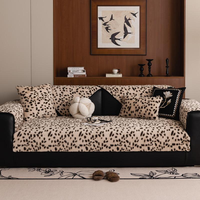 Plush Sofa Cushion, Thickened Non-Slip Seat Cushion In Autumn And Winter, New Thermal Backrest Cover, Light Luxury Cover Cloth Towel