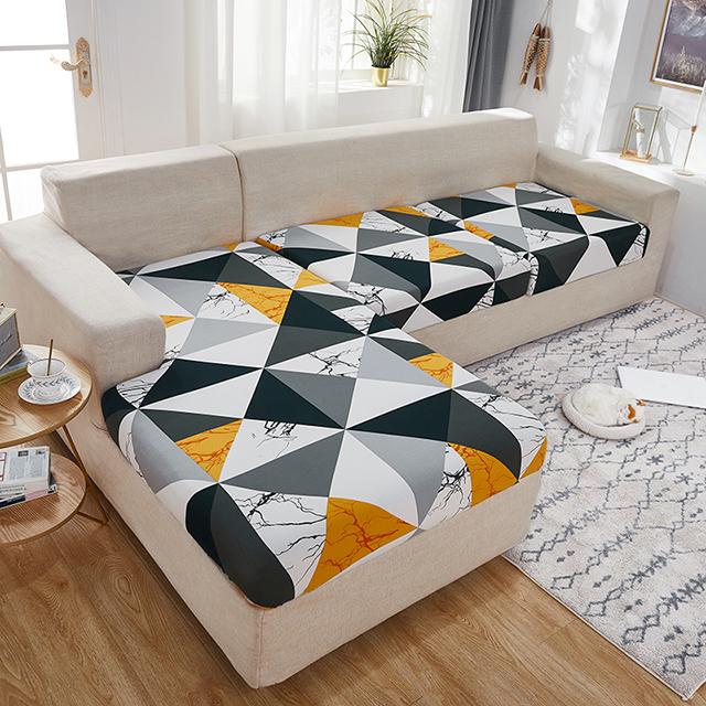 Modern Printed Sofa Cushion Cover Livingroom Funiture Protector Spandex Elastic Removable Lshape Corner Armchair Couch Slipcover