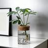 Glass Plant Propagation Station Clear Mountain Hydroponic Planter Artistic Flower Vase Plant Propagation Jar for Home Living Room Bedroom Desktop