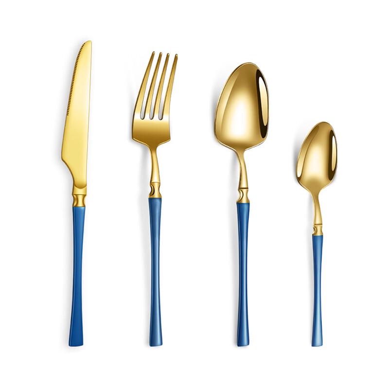 Lan Tuan 24-Piece Rose Gold Stainless Steel Cutlery Set