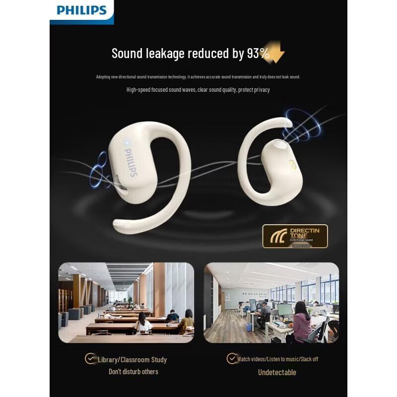 Philips TAT2739 Open-Ear Sports Bluetooth Headphones