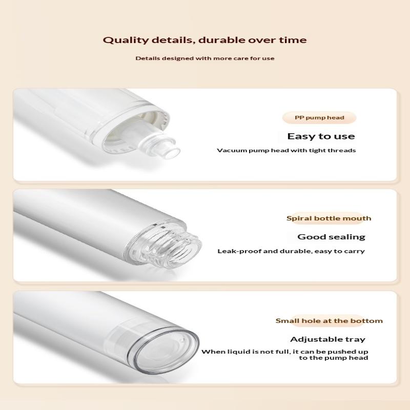 5/10/15ml Airless-Pumpflaschen-Set Tragbar Klar Leer Nachfüllbar Vakuumpumpe Reise Leere Kosmetikbehälter Probenverpackung