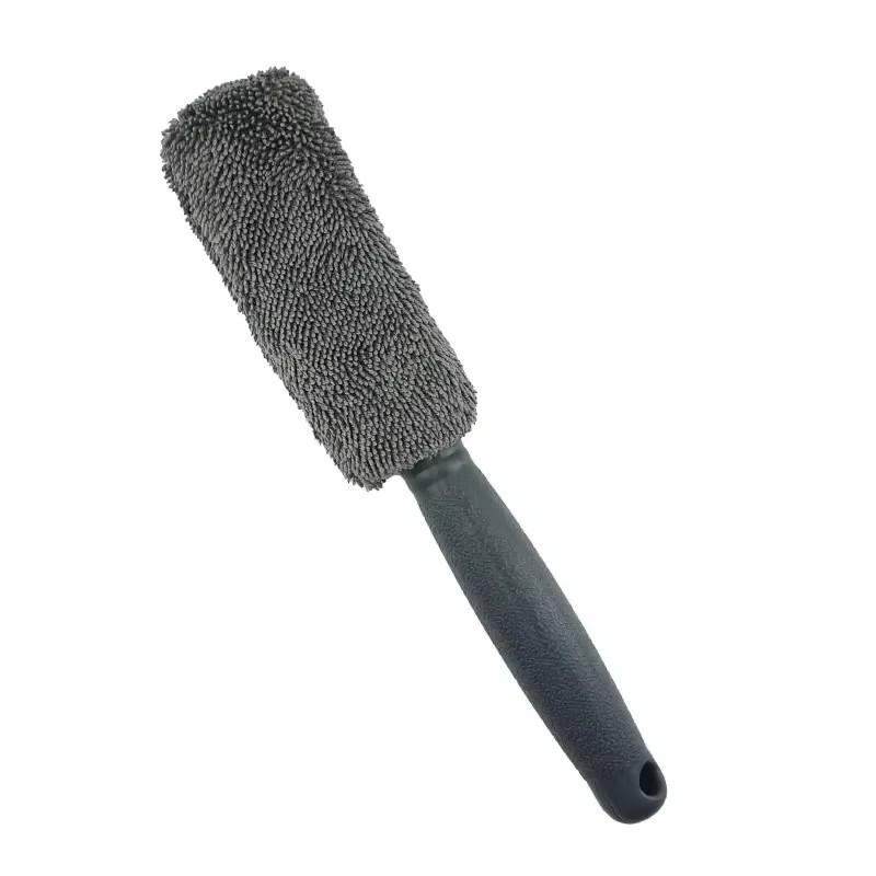 Microfiber Wheel Cleaning Brush Automotive Care Tool Twisted Cloth Detail Brush for Tire Maintenance and Rim Cleaning