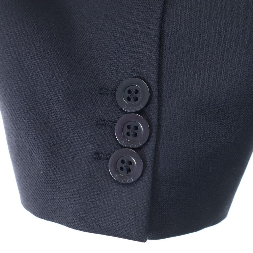 Gucci Made In Italy Wool Tailored Jacket 44 Black Men's Used