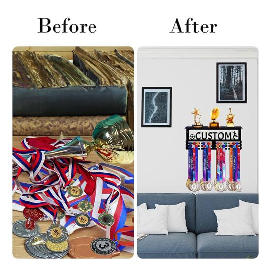 Medaillenhalter Kohlenstoffstahl Medaillenausstellungsständer Bänder Metall Kundenspezifisch Sport Rennen Plaketten Aufhänger Wrestling Trophäenregal