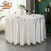 XinPingsen Satin Unifarbene Runde Tischdecke