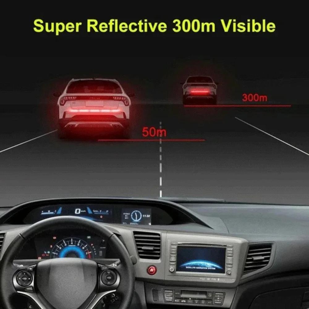 Car Reflectante Reflector Sticker Large Strip Car Body Trunk Exterior Auto Accessories Reflective Tape Reflex Exterior Warning