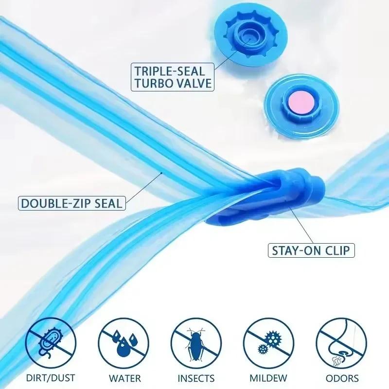Vacuum Storage Bag with Hand Pump for Comforters, Bedding, Blanket Storage, Clothes Space Saver