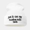 New letter embroidery brimless stacking hat men's and women's simple versatile ear protection knitted hat couple wool hat
