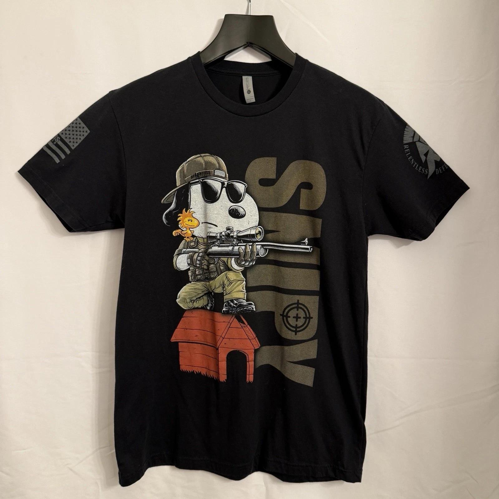 Snoopy & Woodstock Relentless Defender Shirt Black 2XL