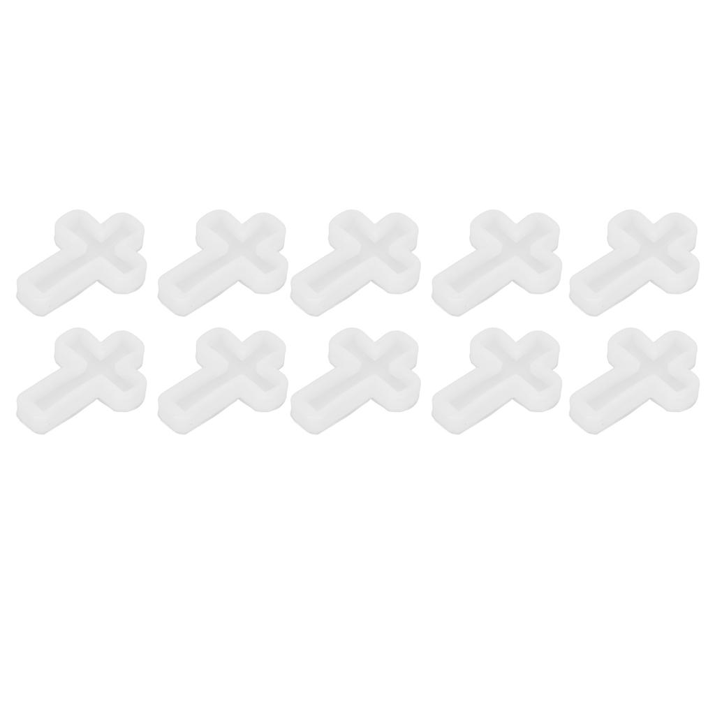 10 Pcs Cross Resin Mold Mirror Effect Elastic Eco Friendly Easy Demoulding Silicone Candle Mold for DIY