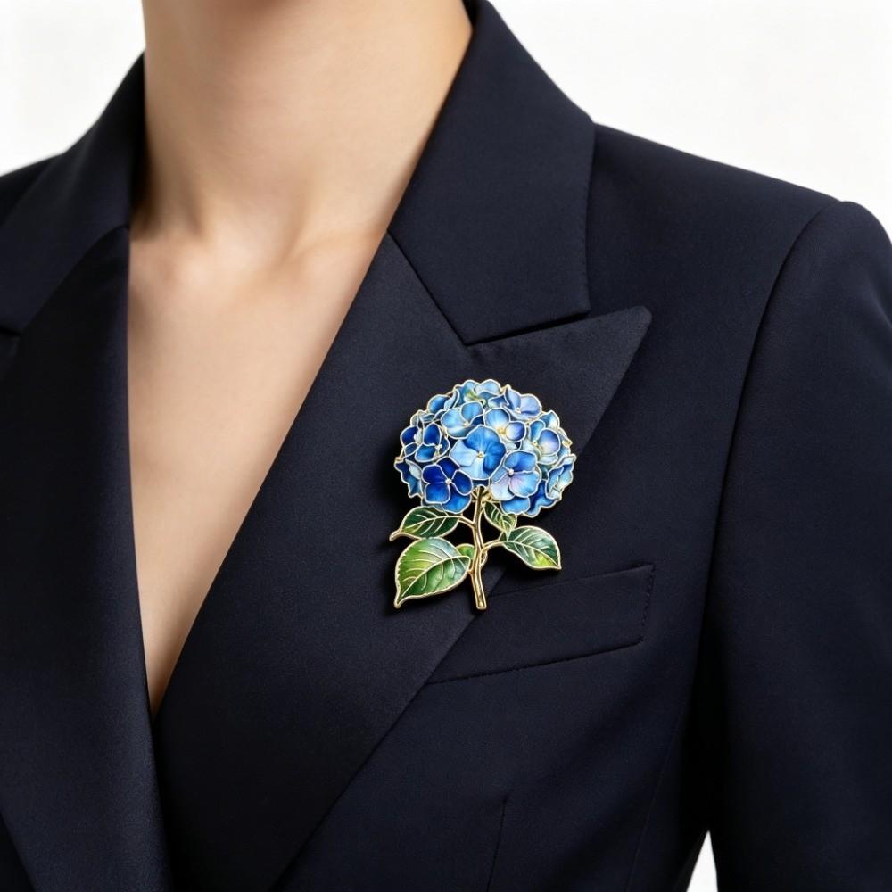 Enamel Material Enamel Flower Pins Botanical Design Fashion Brooch Pins Clothing Bag Accessory