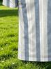 Men's Outdoor Polo Shirt, Available In Multiple Sizes, Features a Blue and White Wide Vertical Stripe Print. Stylish, Casual, and Comfortable, This