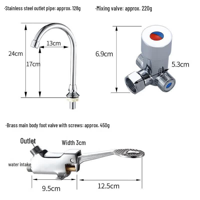 Anica Enjoy Foot-Operated Hot & Cold Mixing Faucet