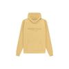 Fear Of God Essentials SS23 Waffle Raglan Hoodie Light Tuscan Logo Print Fleece Warm Hooded Sweatshirt Men hoodies Egg-Yellow FOG-SS23-033