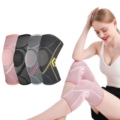 Sport Sicherheit Nylon Polyester Knieschoner Schwarz Grau Rosa Knieschutz Kniebandage Riemen
