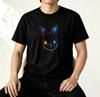 Groovy Protogen Brust Linienzeichnung Anime Grafik Unisex T-Shirt Streetwear Y2K Furry Cosplay Ästhetik Cyber Kawaii Gamer Kleidung T-Shirt