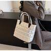 Internet Celebrity Cotton Quilted Padded Women's Handbags Nylon Solid Color Grid Female Shoulder Crossbody Bags Large Capacity Ladies Tote Bag Satchel