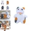 Cute Plush Cat Bell Pendant Toy With Keychain White/grey/brown