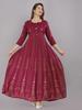 Indian Women Designer Party Wear Printed Viscose Rayon Anarkali Kurta Gown