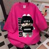 LABUBU printed short-sleeved T-shirt summer loose unisex top