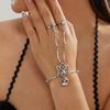 Halloween Gothic Exaggerated Skull Skeleton Bracelets for Women Men Creative Punk Skull Ring Hand Bracelets Charms Jewelry