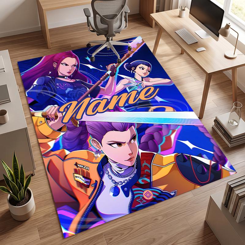 HUNTRIX (14) Personalized Name Office Carpet Stylish Decor for Living Room Bedroom Kitchen