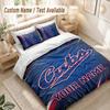 Custom Name Bedding Set 3 PiecesChicago Cubs Print Duvet Cover + 2 Pillowcases Soft Bed Decor