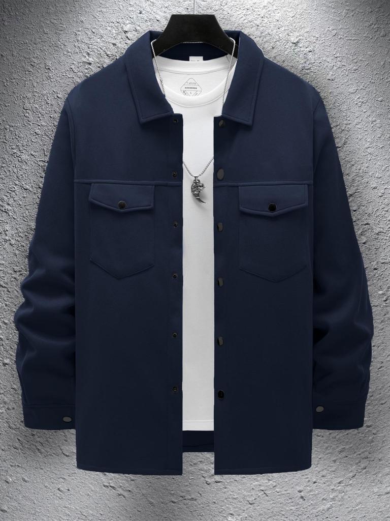 2025 Herbst/Winter Schlank geschnittene Herren-Reversjacke - Einreihig, Einfarbig, Doppeltasche, Lässiger Europäischer/Amerikanischer Stil