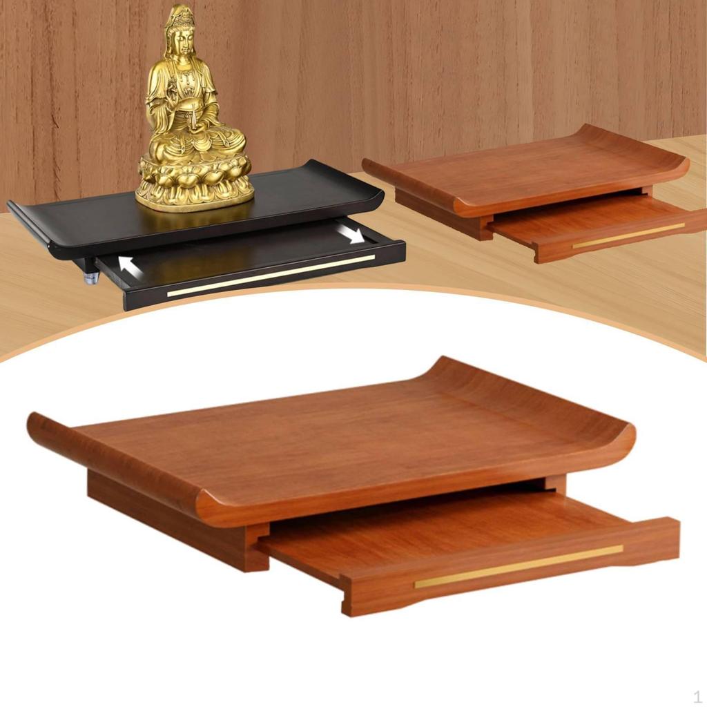 Buddha Shelf Altar for Storage, Mandir Feng Shui Temple Living Room Decoration, Chinese Buddhist