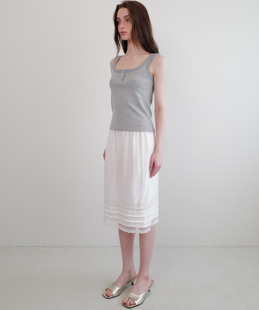 ANDNEEDS Eyelet Button Sleeveless (Gray)
