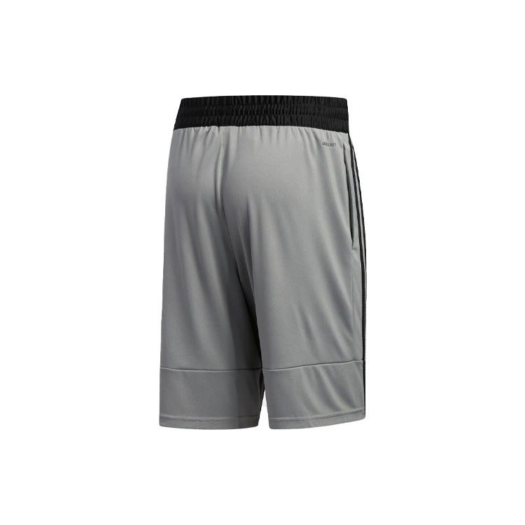 Adidas SS23 Brand Logo Stripe Print Drawstring Quick-Dry Sports Shorts Men Bottoms Grey FT5881
