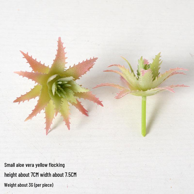 Mini Flocking Artificial Succulent Bonsai for DIY Wall Decor