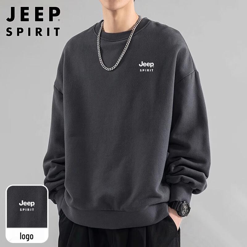 

JEEP SPIRIT Men s Round Neck Pullover Sweatshirt XL