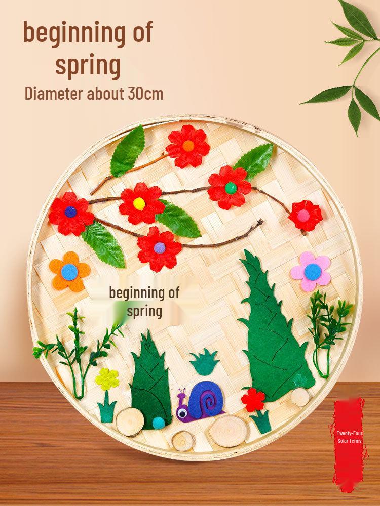 Bamboo Weaving DIY Kit – 24 Solar Terms Painting Craft for Kindergarten
