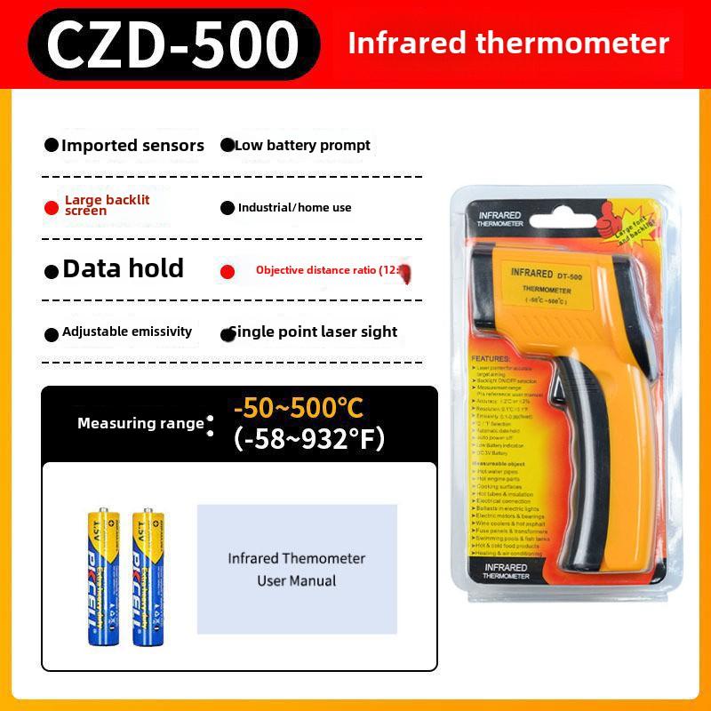 Υπέρυθρο Θερμόμετρο, Ψηφιακό Πυρόμετρο για Μαγείρεμα, Ψήσιμο Λαδιού, Θερμόμετρο Κουζίνας Υψηλής Ακρίβειας, Βιομηχανικό Θερμόμετρο