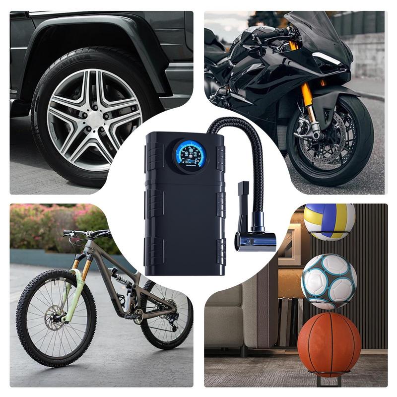 Air Pump For Car Tires Air Compressor Tire Inflator For Cars Car Air Compressor Handheld Car Tire Pump Cordless Basketball