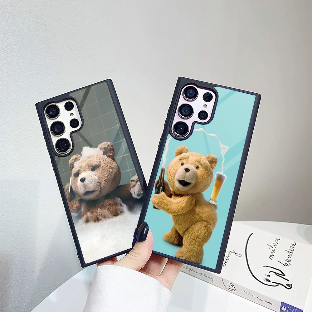 Funny ted bear Phone Case For Samsung Galaxy S26 S25 S24 S23 S22 S21 S20 FE Edge Pro Plus Ultra PC+TPU Cover