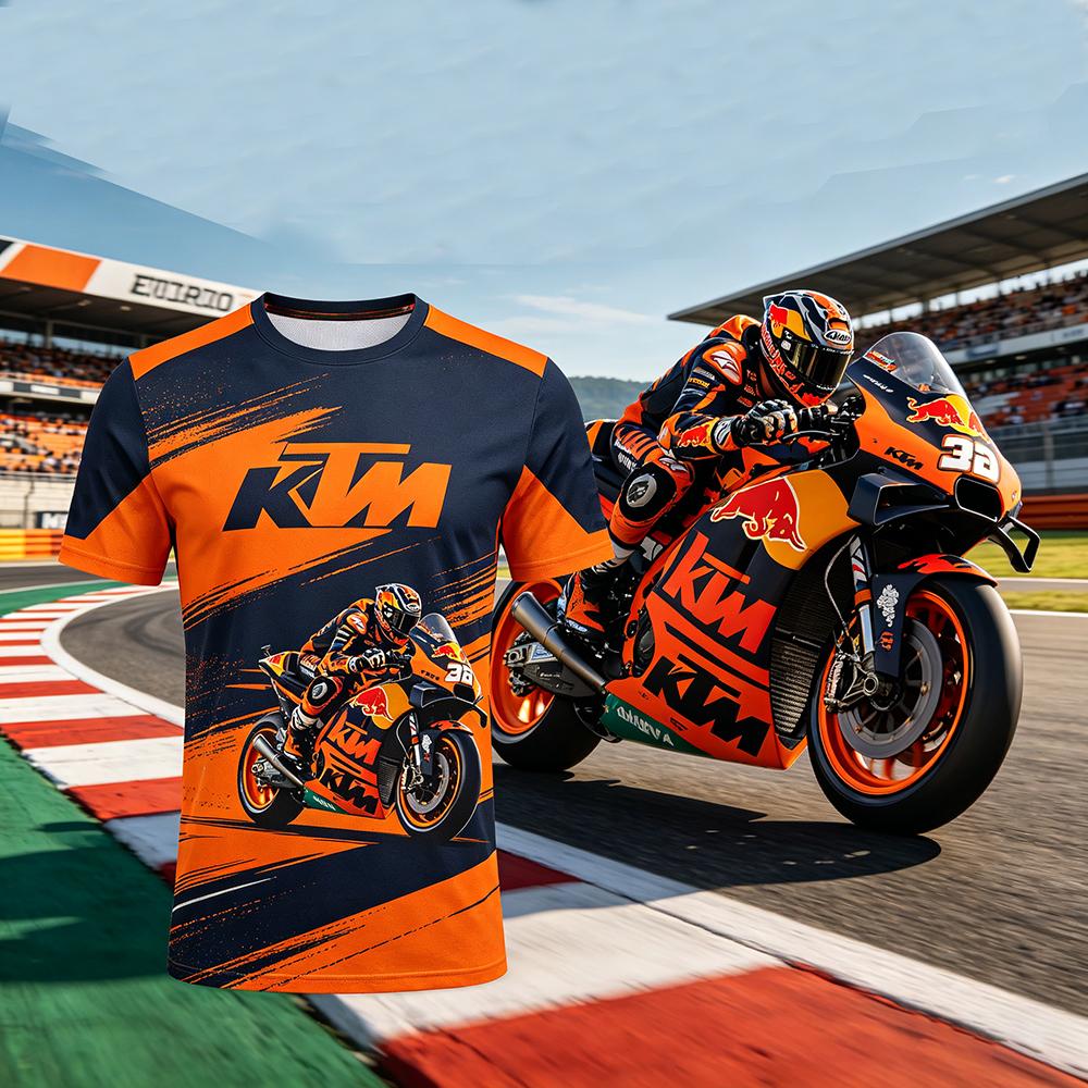 KTM Racing Team 3D Print T-Shirt Men Summer Short Sleeve Formula 1 Motorsport Sports Tee Casual Streetwear Top