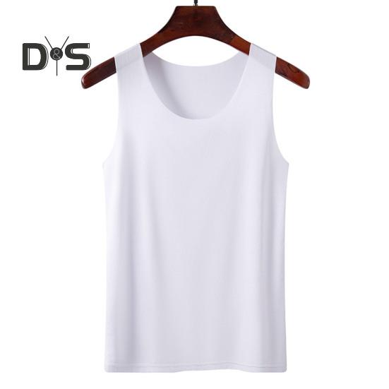 Γυναικείο γιλέκο με πάτο Ice Silk Χωρίς ραφή Αμάνικο Καθαρό Χρώμα Plus Size Strechy στρογγυλή λαιμόκοψη Dry Dry Cooling Camisole Καλοκαιρινό ραντεβού Διακοπές γραφείου